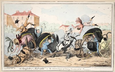 The Comforts of a Cabriolet - or - The Advantages of Driving Hoodwinked by George Cruikshank